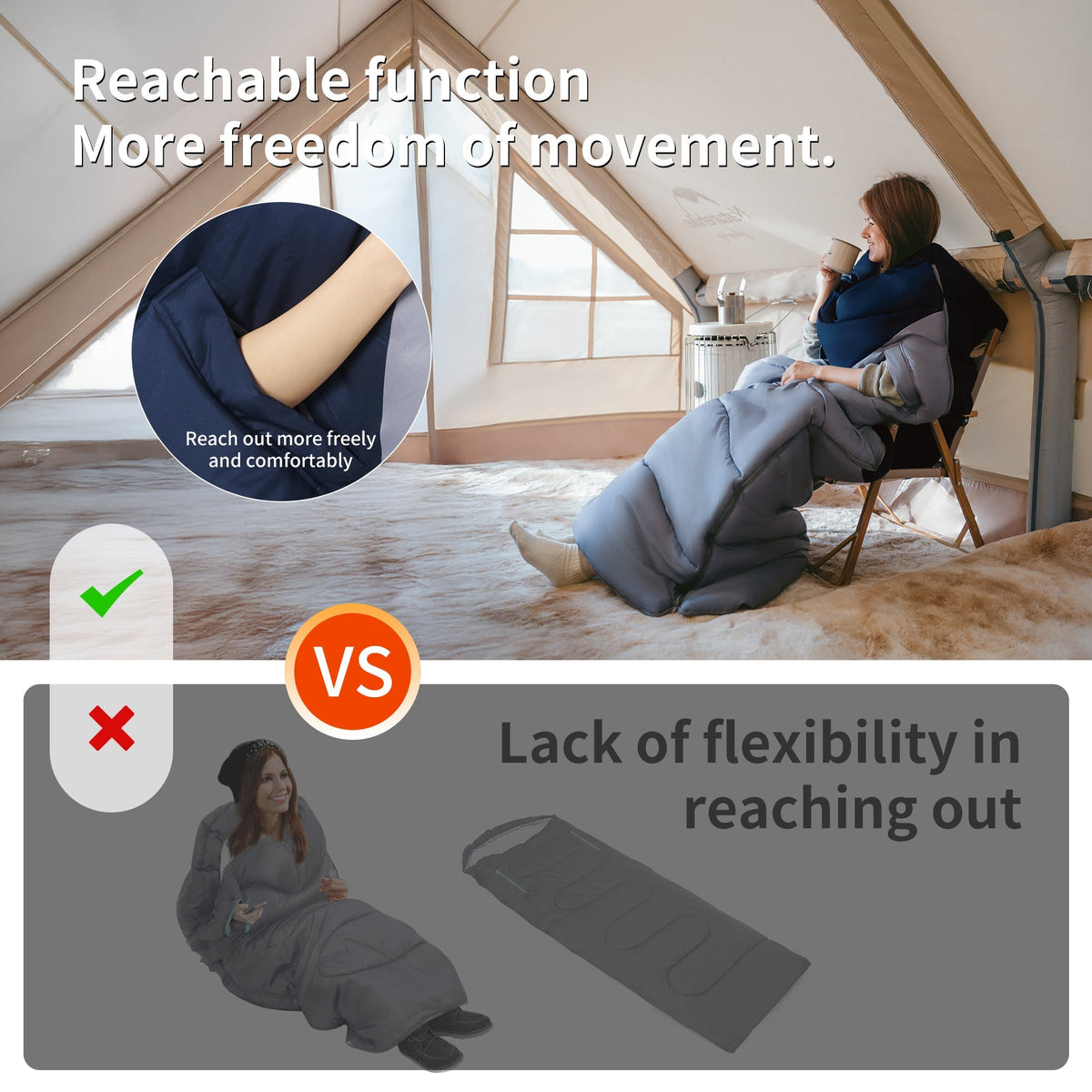 Solora™ U450 Hooded Synthetic Sleeping Bag 39°F / 4°C