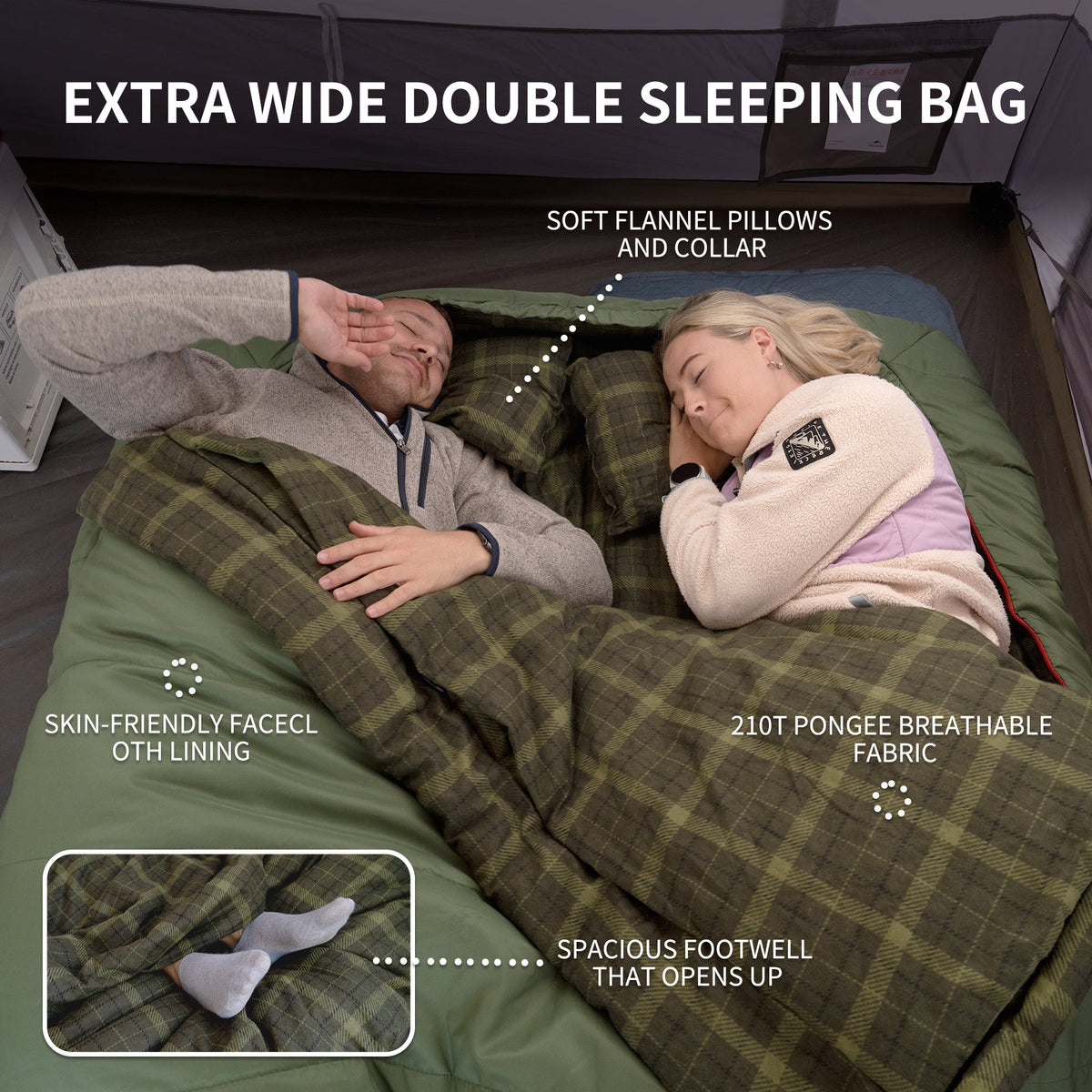 AutumnField™ Double Synthetic Sleeping Bag 43°F / 6°C
