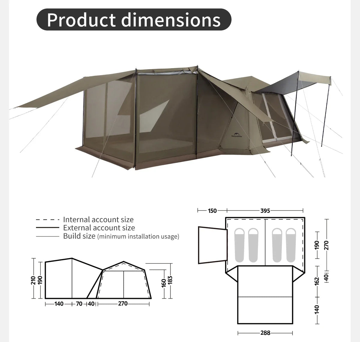 Naturehike Village 13 Flagship Pro Series Fast Build Automatic Cabin Style Tent (2026)